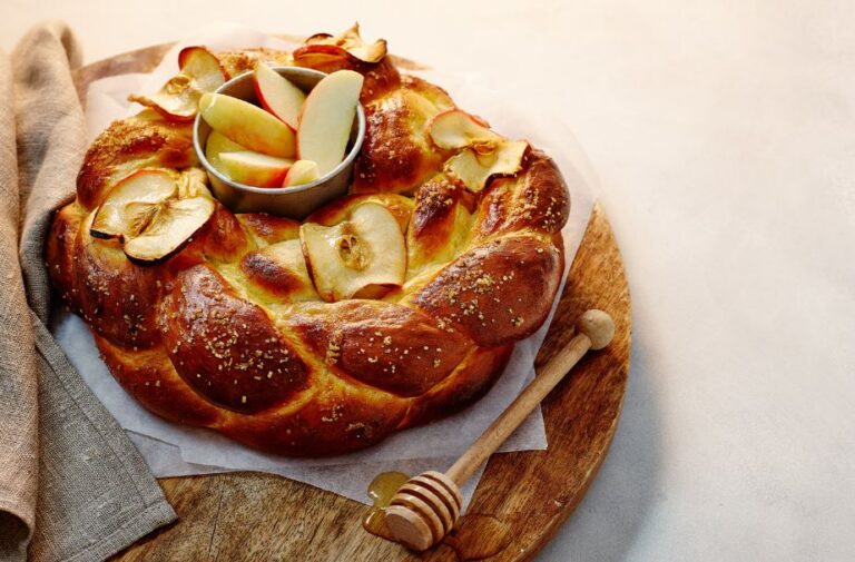 Apple Honey Challah Bread for Rosh Hashanah