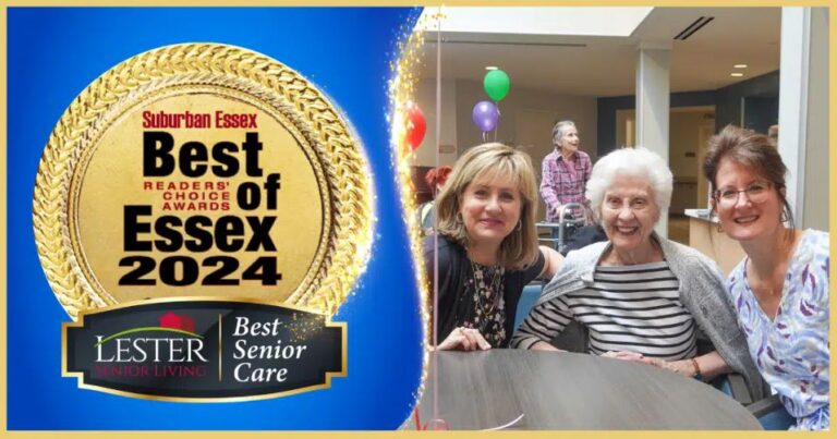 JCHC’s Lester Senior Living Honored as Best of Essex 2024 Gold Winner in Senior Care